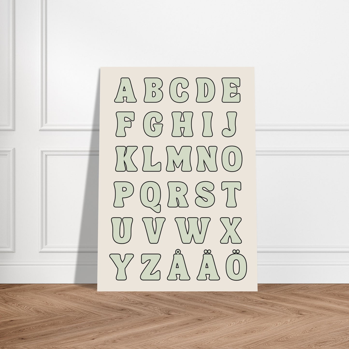 Alfabets poster Grön